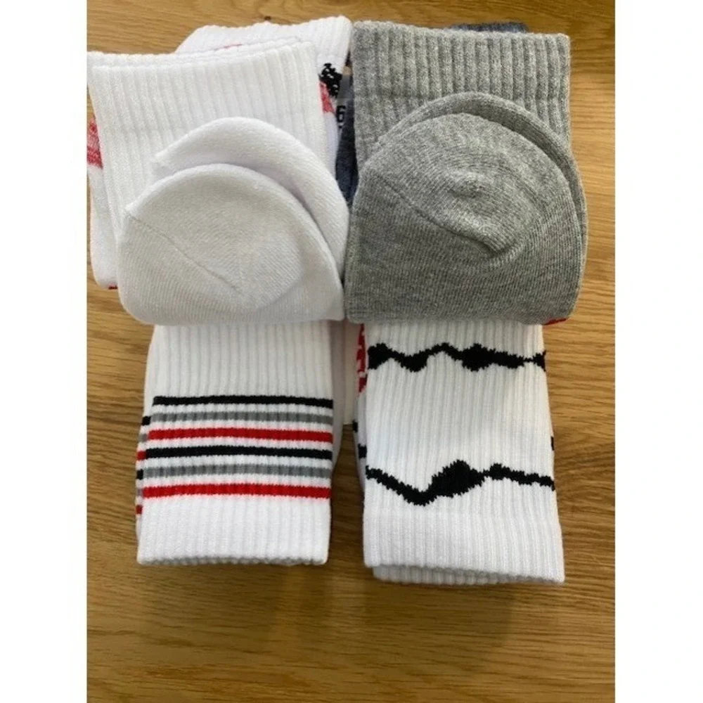 Hanes Crew Socks Men 6-12 Multicolor NEW 6-Pack Tie-Dye Palm Tree Originals